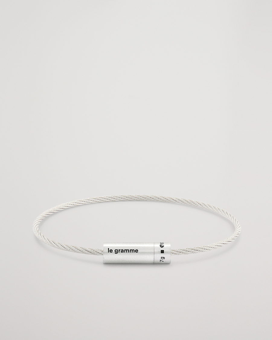 Herr | Smycken | LE GRAMME | Cable Bracelet Brushed Sterling Silver 7g