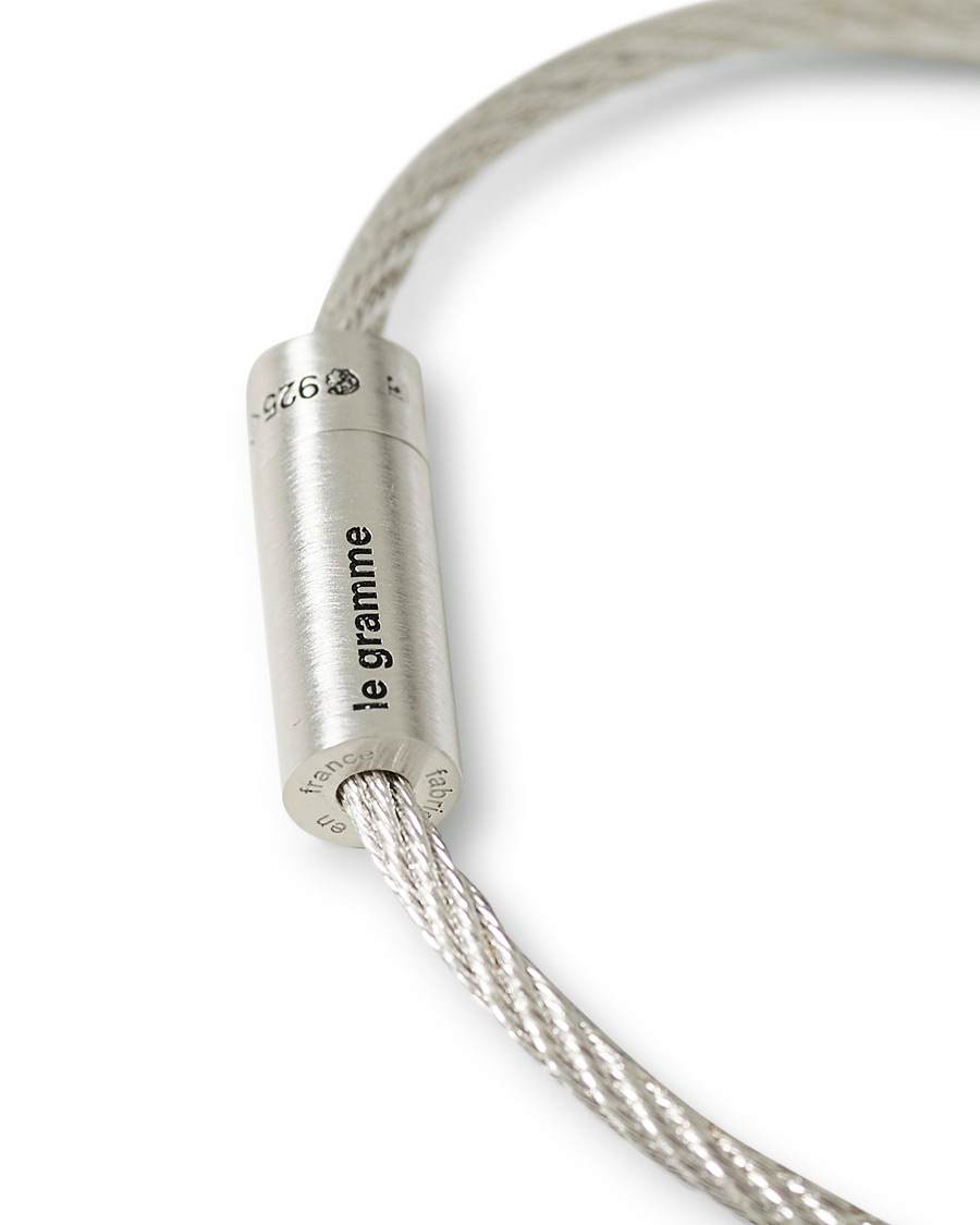 Herr | LE GRAMME Cable Bracelet Brushed Sterling Silver 9g | LE GRAMME | Cable Bracelet Brushed Sterling Silver 9g