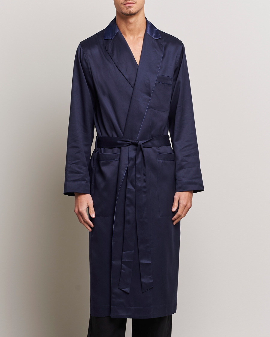 Herr | Pyjamas & Morgonrockar | CDLP | Home Robe Navy Blue