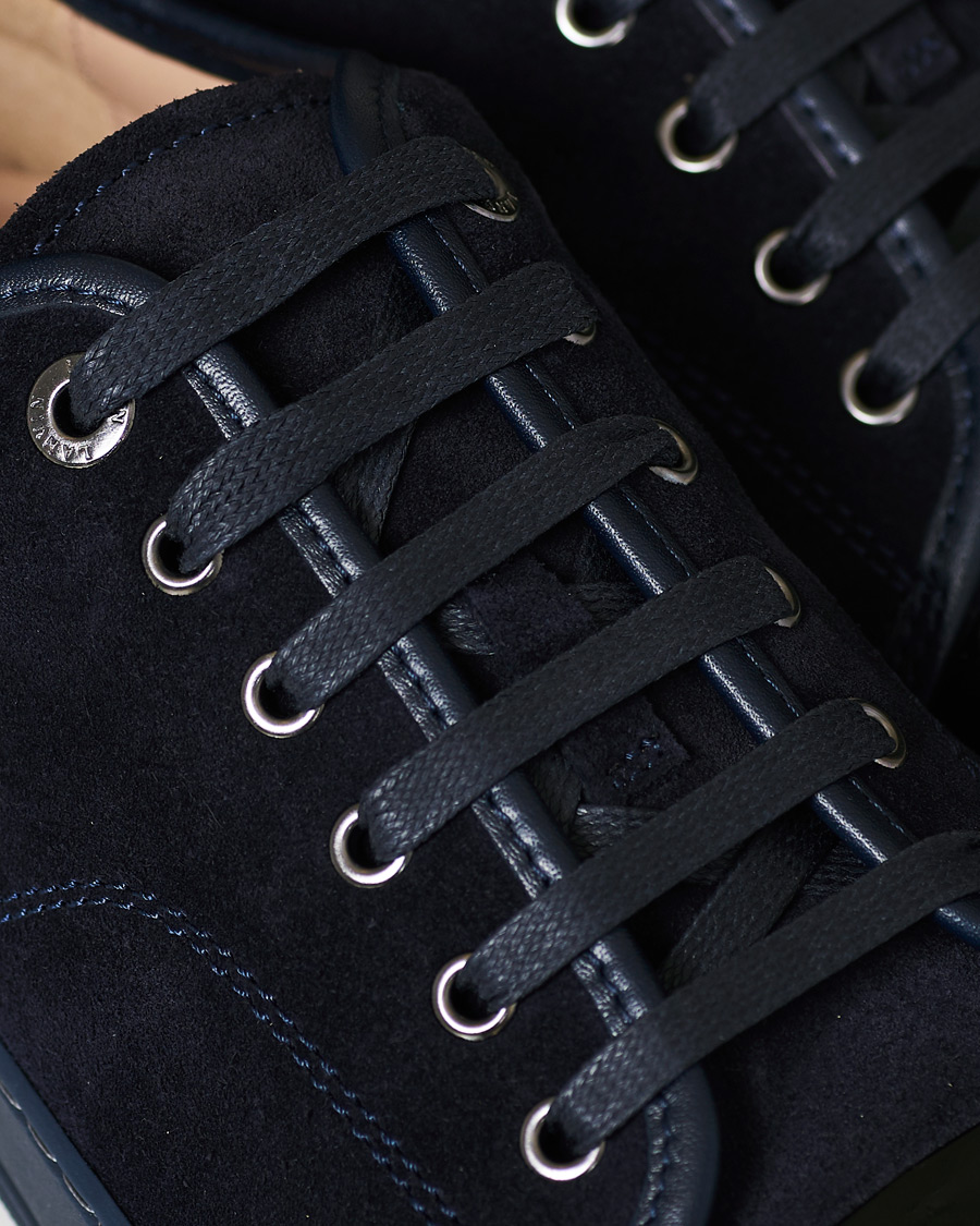Herr | Lanvin Patent Captoe Sneaker Dark Blue/Dark Blue | Lanvin | Patent Captoe Sneaker Dark Blue/Dark Blue