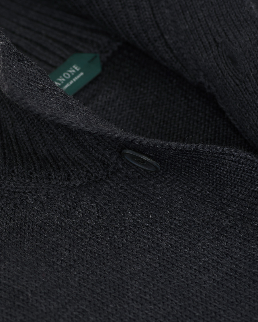 Herr | Tröjor | Zanone | Virgin Merino Wool Chioto Cardigan Charcoal