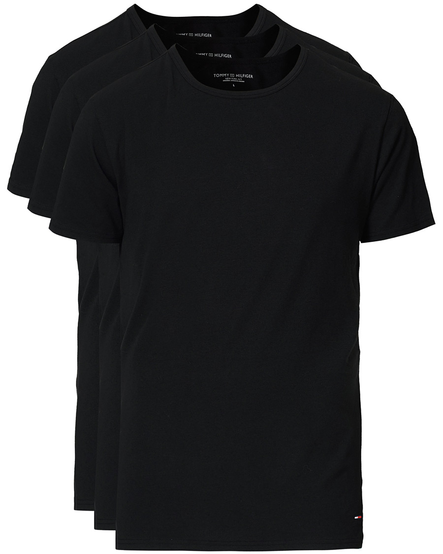 Herr | T-Shirts | Tommy Hilfiger | 3-Pack Cotton Strech Crew Neck Tee Black