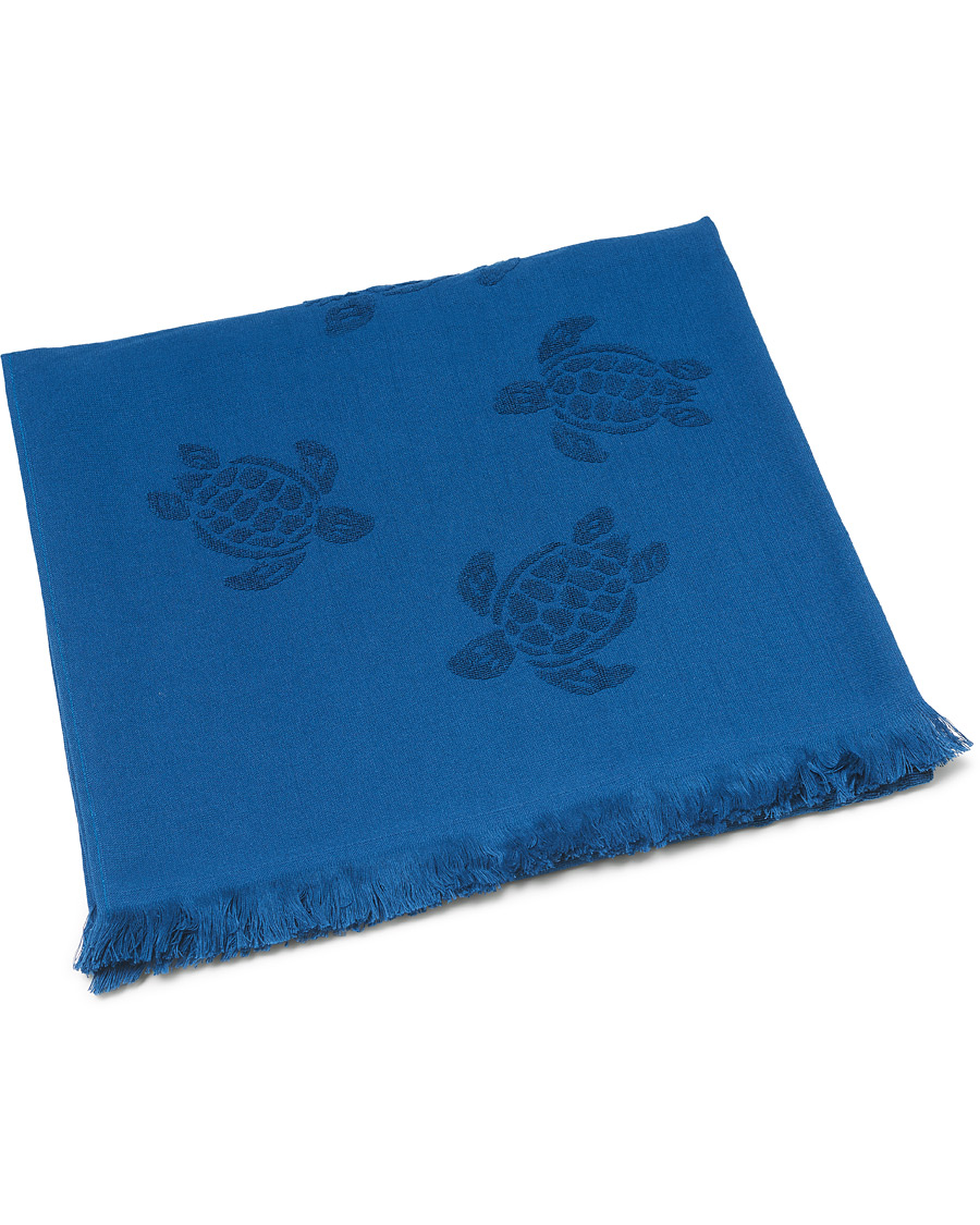 Herr | Vilebrequin Turtle Jacquard Beach Towel Blue | Vilebrequin | Turtle Jacquard Beach Towel Blue
