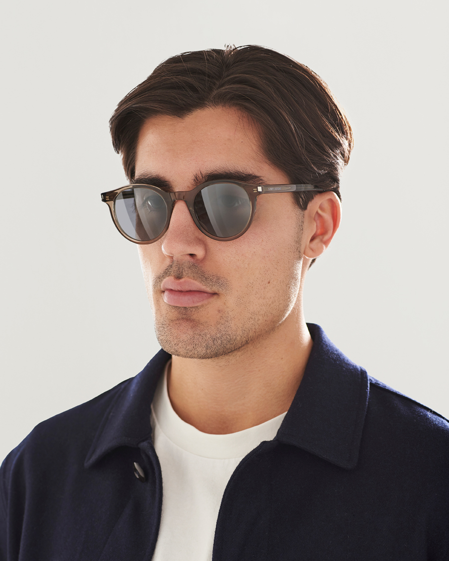 Herr | Saint Laurent SL 342 Mirror Lens Sunglasses Brown | Saint Laurent | SL 342 Mirror Lens Sunglasses Brown