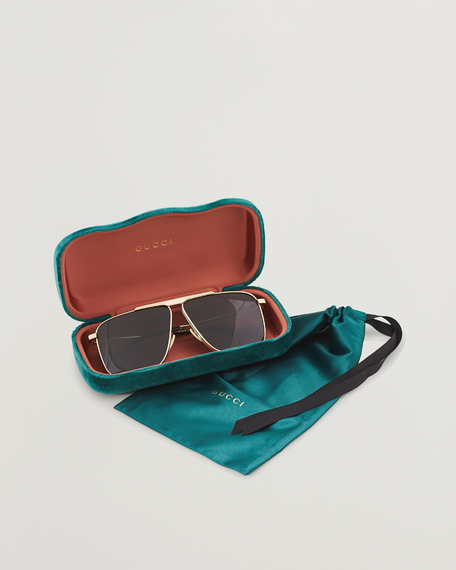 Herr | GUCCI GG8040S Sunglasses Gold/Green | Gucci | GG8040S Sunglasses Gold/Green