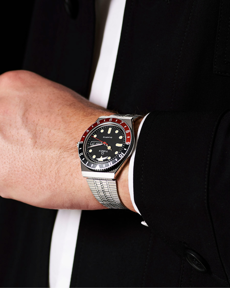 Herr | Stållänk | Timex | Q Reissue 1979 Black/Red