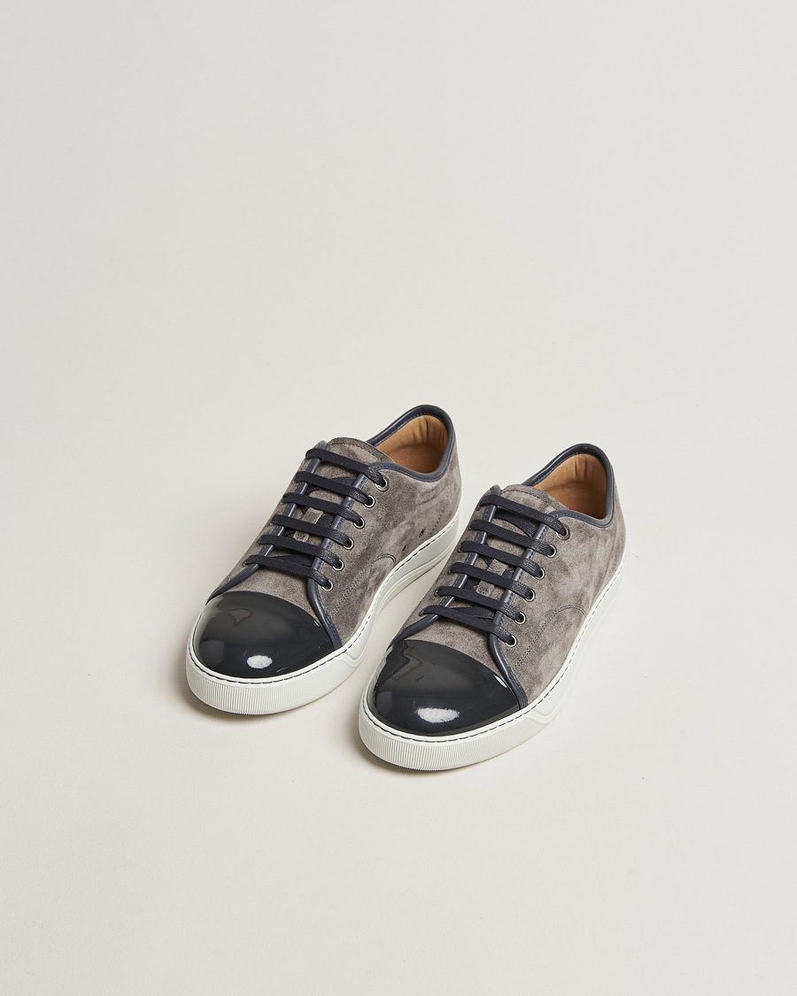 Herr | Lanvin | Lanvin | Patent Cap Toe Sneaker Dark Grey