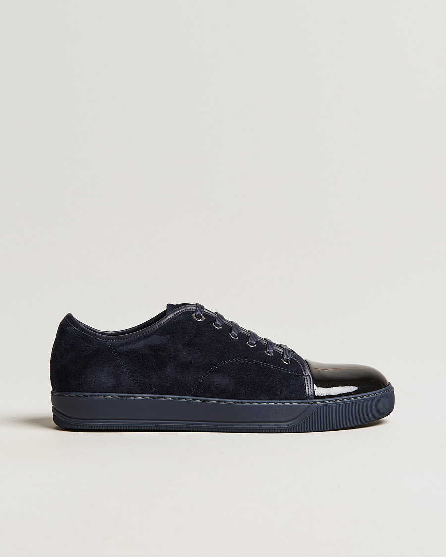 Herr | Lanvin Patent Cap Toe Sneaker Navy/Navy | Lanvin | Patent Cap Toe Sneaker Navy/Navy