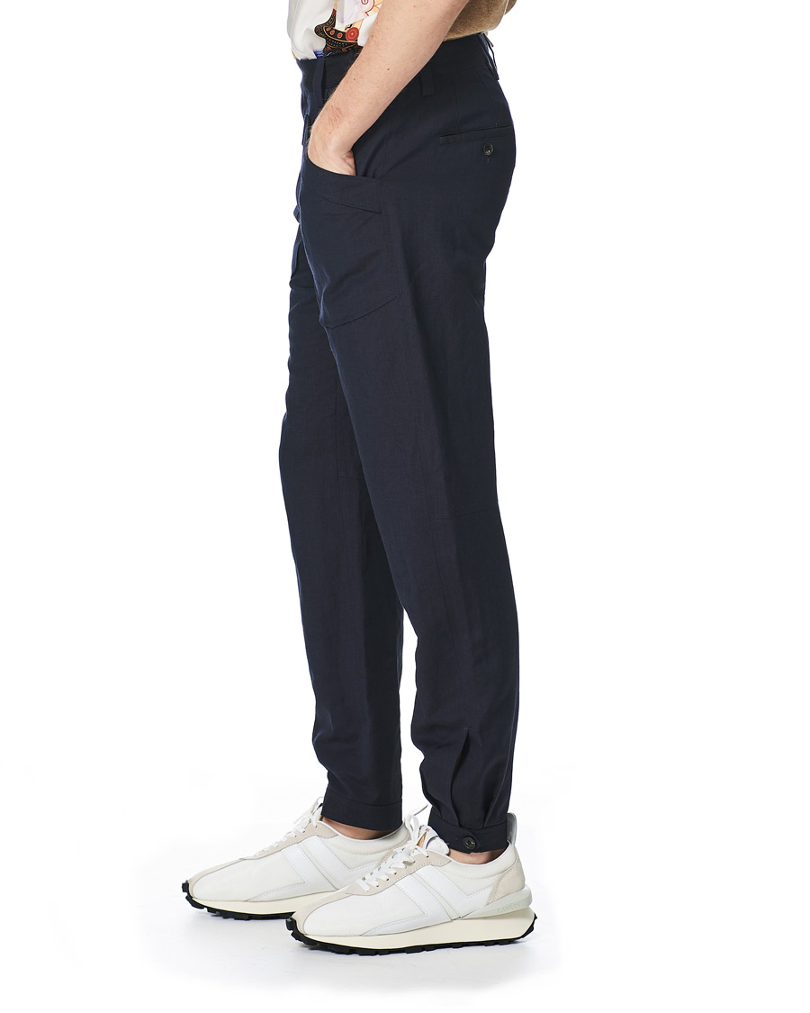 Herr | Byxor | Lanvin | Slim Fit Trousers Navy