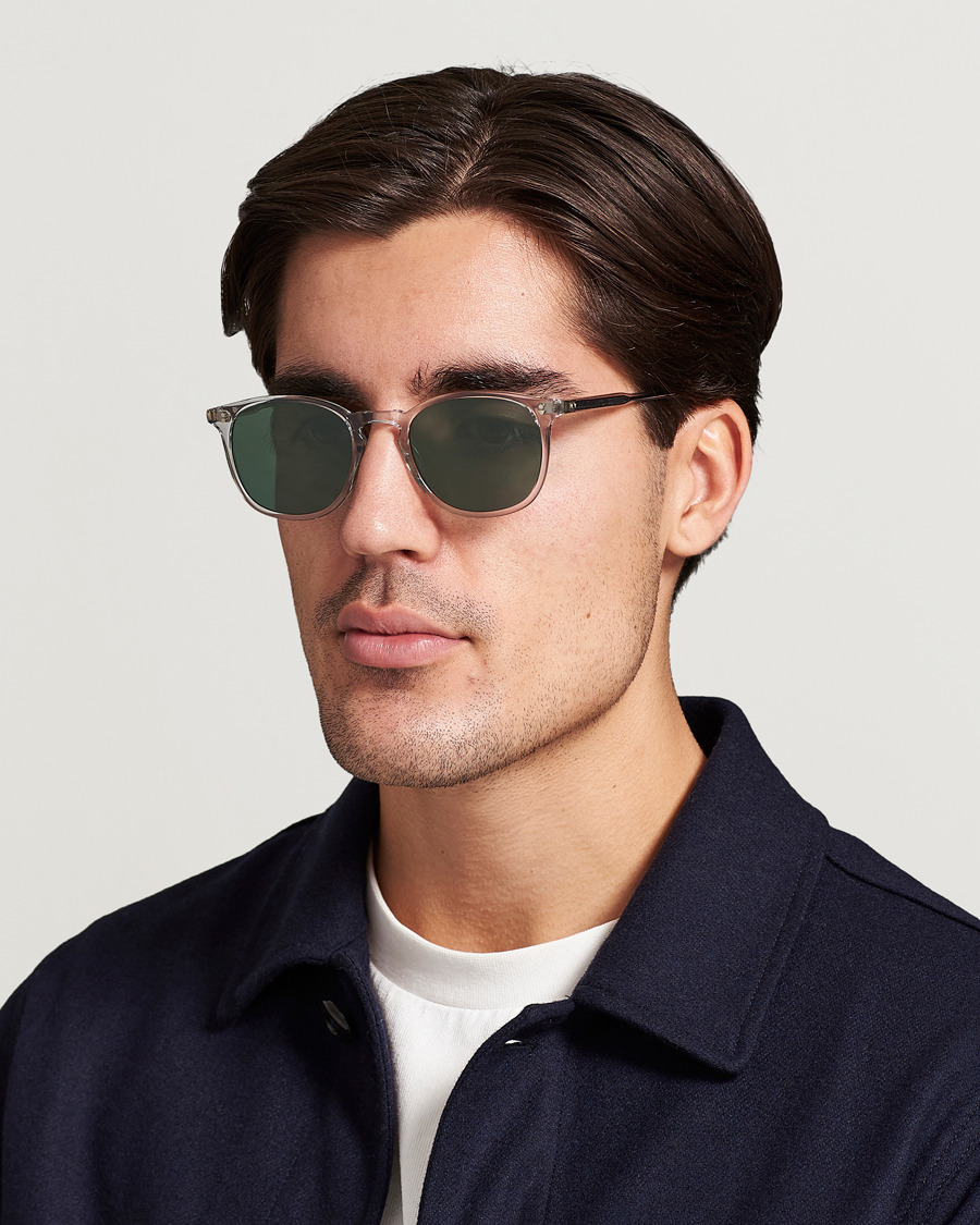 Herr | Solglasögon | Garrett Leight | Kinney 49 Sunglasses Transparent/Green