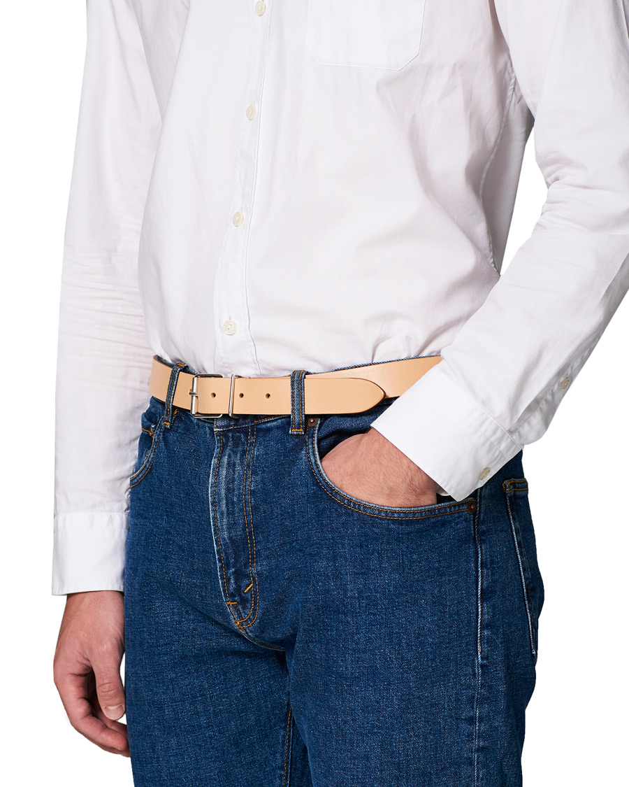 Herr | Anderson's Classic Casual 3 cm Leather Belt Natural | Anderson's | Classic Casual 3 cm Leather Belt Natural