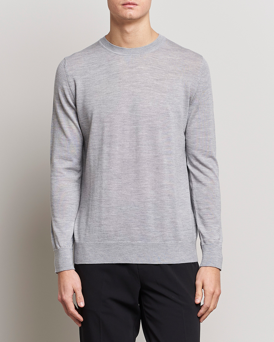 Herr | Avdelningar | Samsøe Samsøe | Flemming Superfine Merino Wool Crew Neck Grey Melange