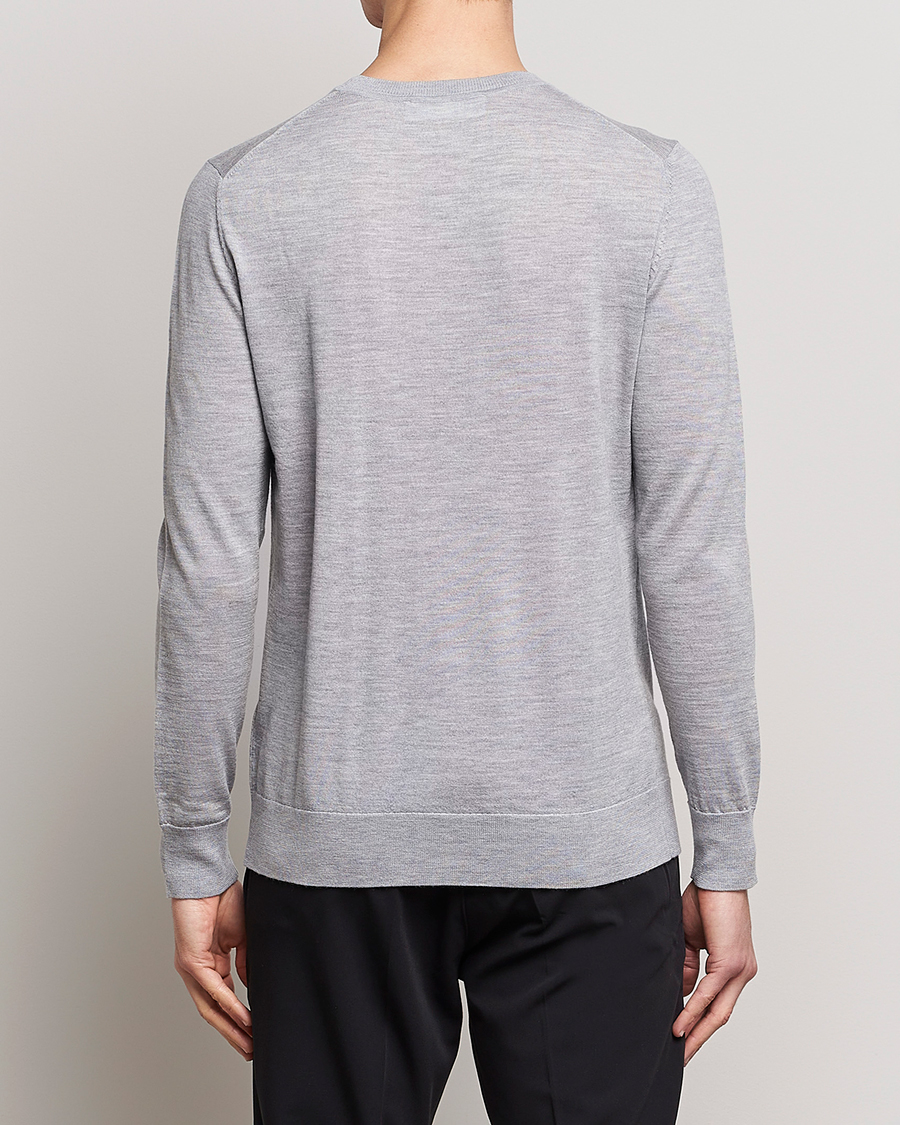 Herr | Tröjor | Samsøe Samsøe | Flemming Superfine Merino Wool Crew Neck Grey Melange