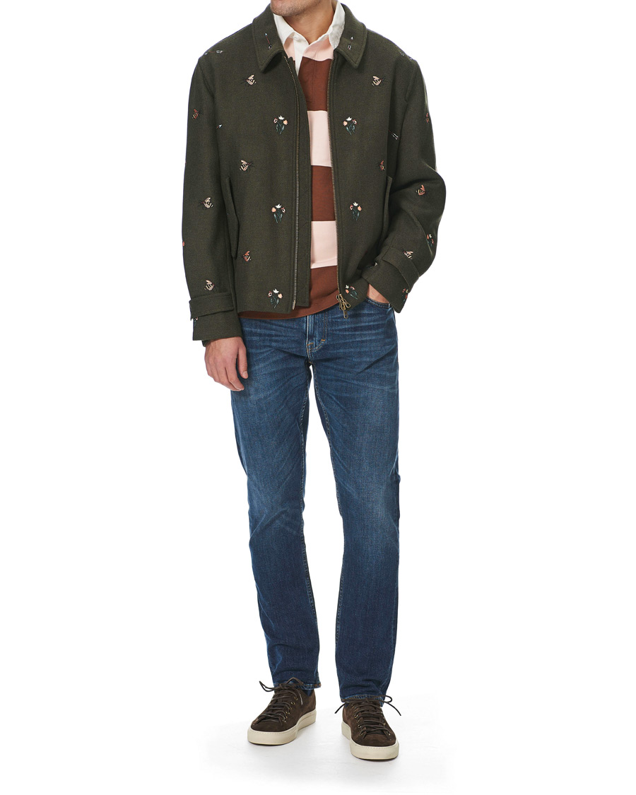Herr | Jackor | GANT | Luke Edward Hall Emrodery Zip Jacket Tartan Green