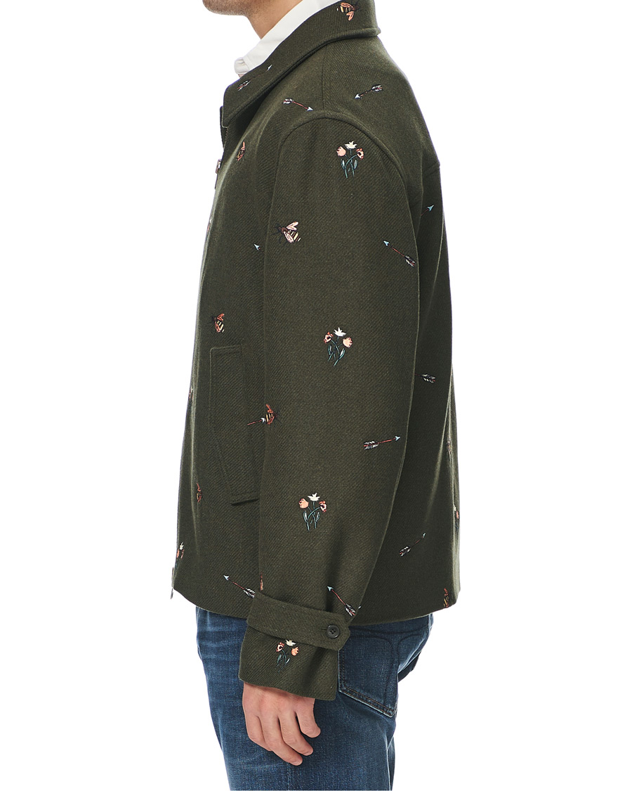 Herr | Jackor | GANT | Luke Edward Hall Emrodery Zip Jacket Tartan Green