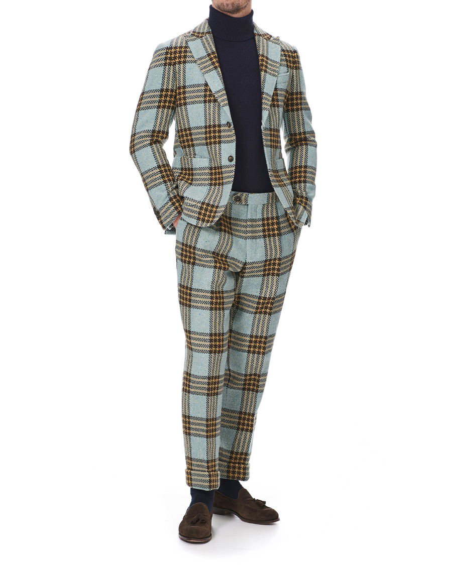 Herr | Byxor | GANT | Luke Edward Hall Check Trousers Hamptons Blue
