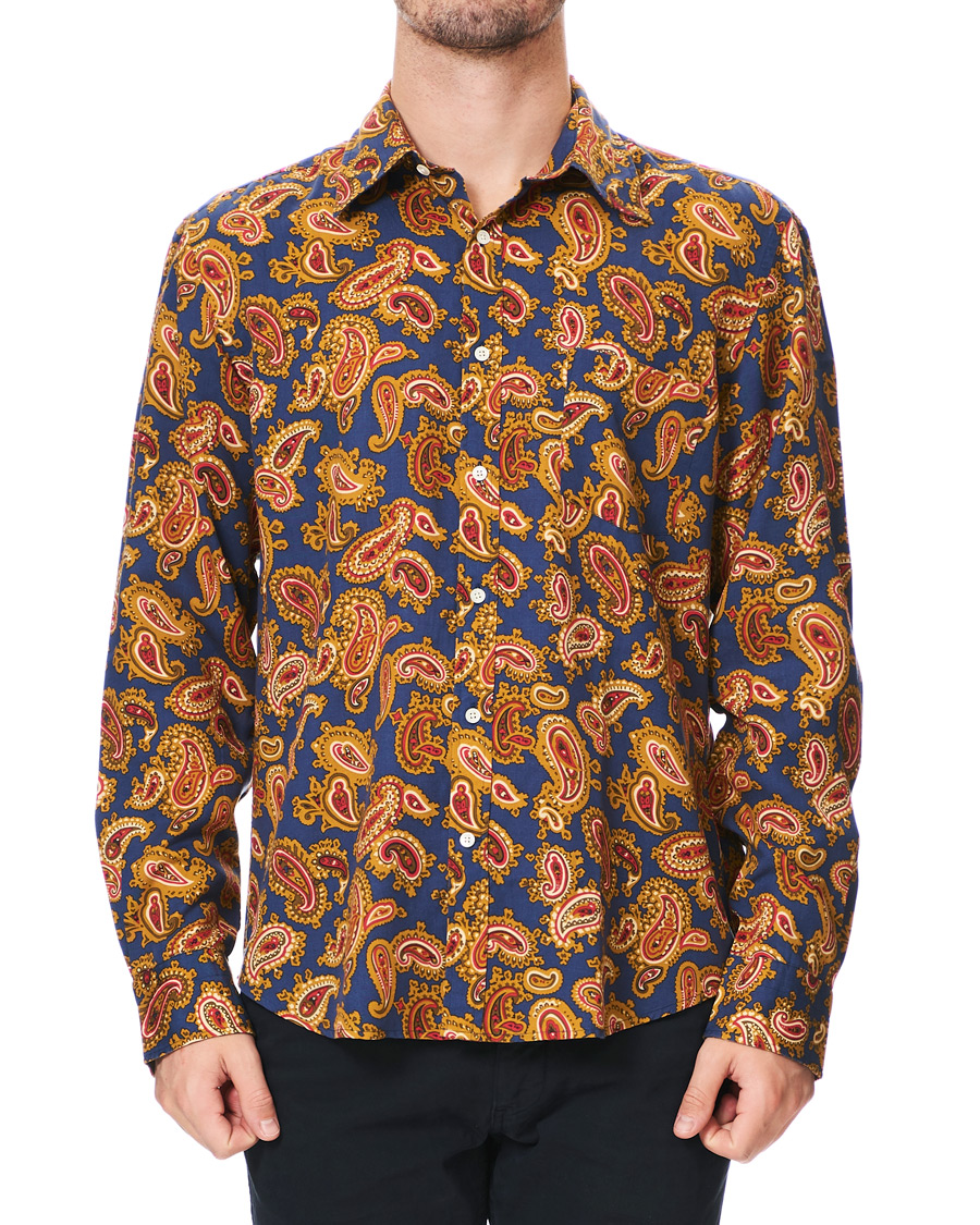 Herr | Skjortor | GANT | Luke Edward Hall Town Paisley Shirt College Blue