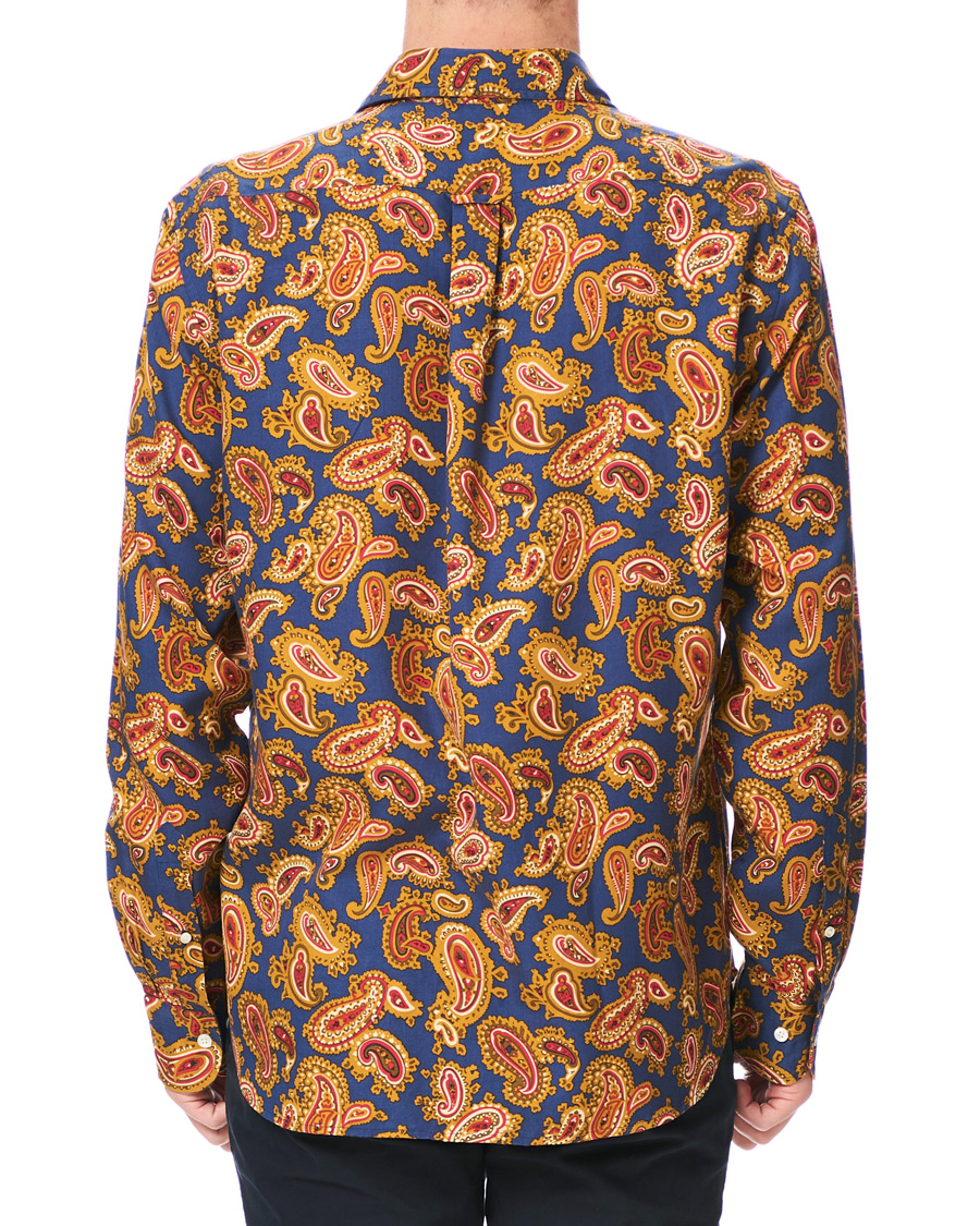 Herr | Skjortor | GANT | Luke Edward Hall Town Paisley Shirt College Blue