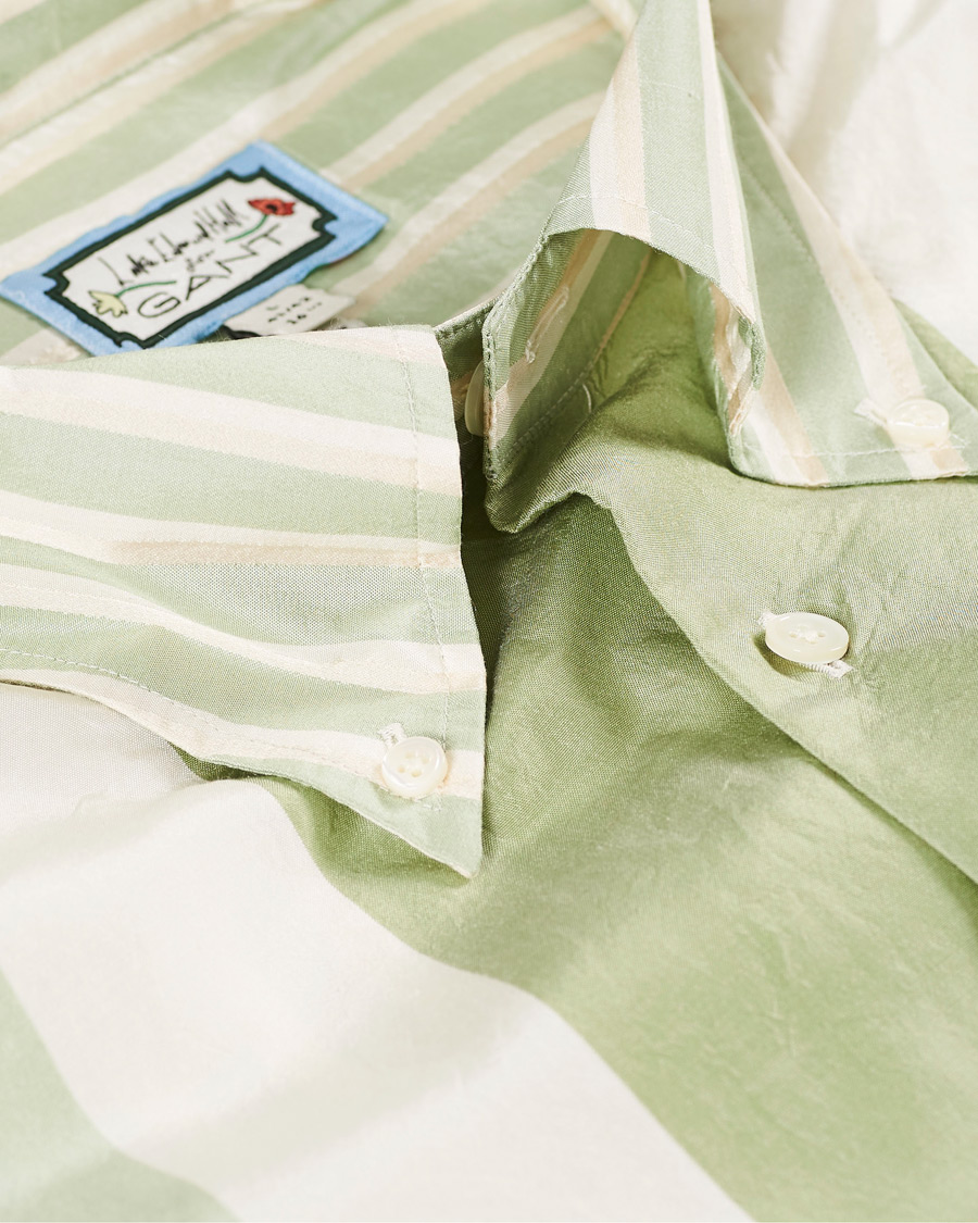 Herr | Skjortor | GANT | Luke Edward Hall Silk Stripe Shirt Pepermint