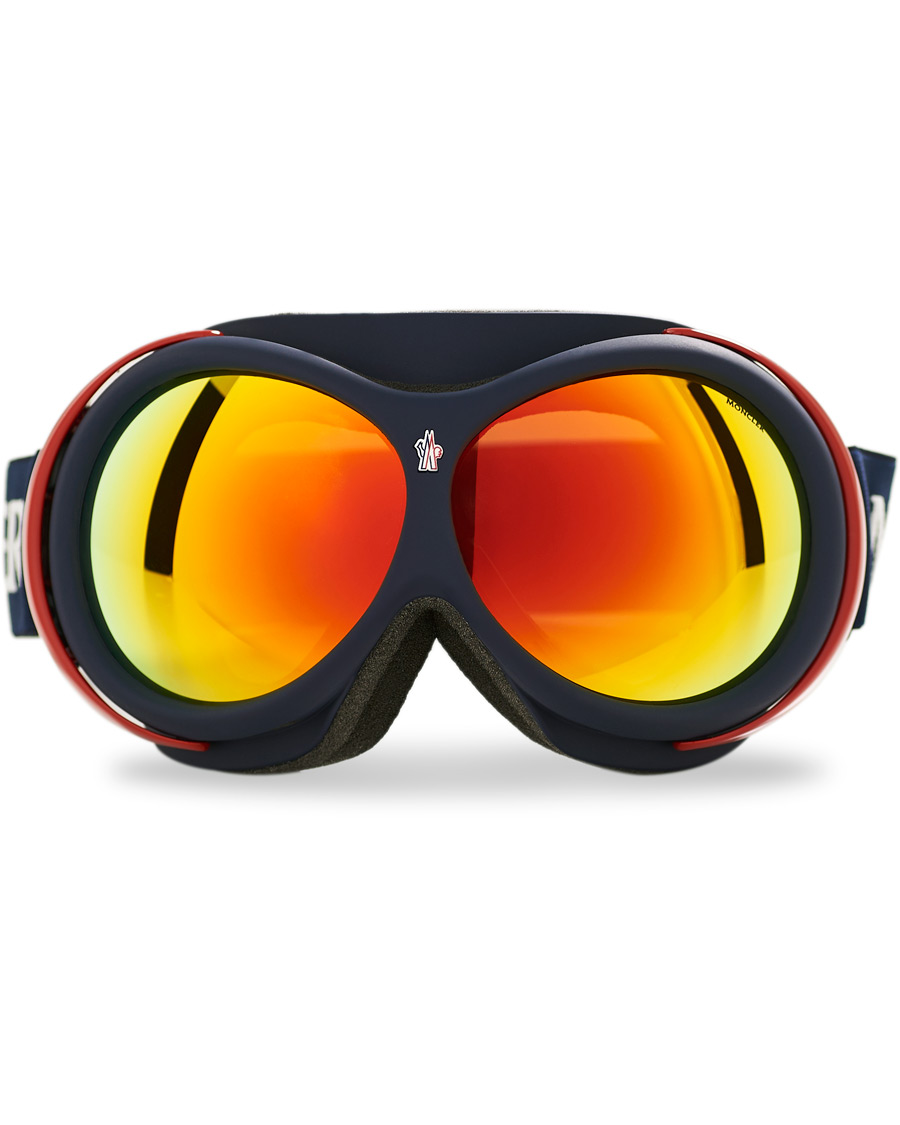 Herr | Moncler Lunettes ML0130 Goggles Blue/Red | Moncler Lunettes | ML0130 Goggles Blue/Red