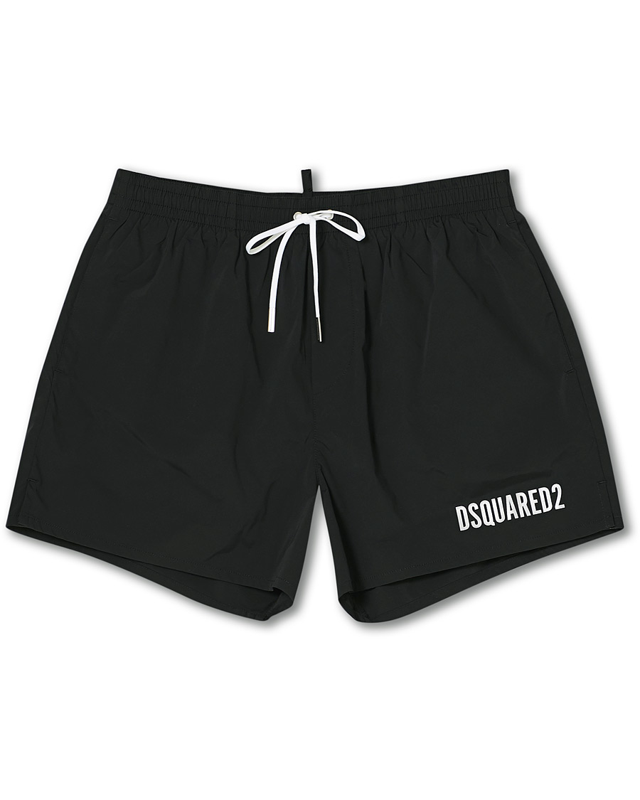Herr | Badbyxor | Dsquared2 | Icon Boxer Mid Swimshorts Black/Silver