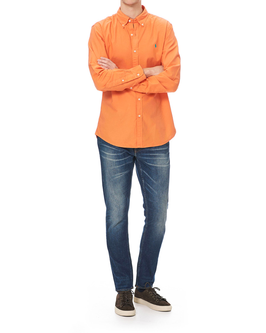 Herr | Skjortor | Polo Ralph Lauren | Slim Fit Garment Dyed Oxford Shirt Orange