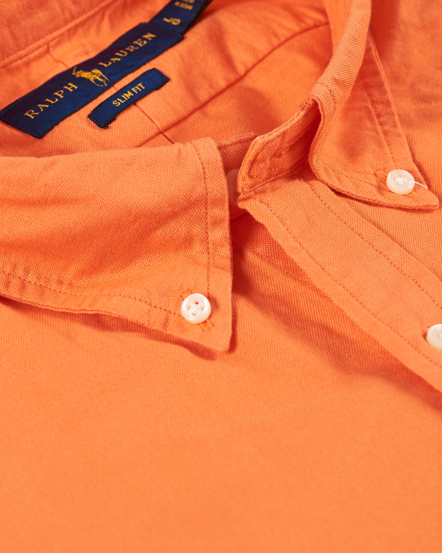 Herr | Skjortor | Polo Ralph Lauren | Slim Fit Garment Dyed Oxford Shirt Orange