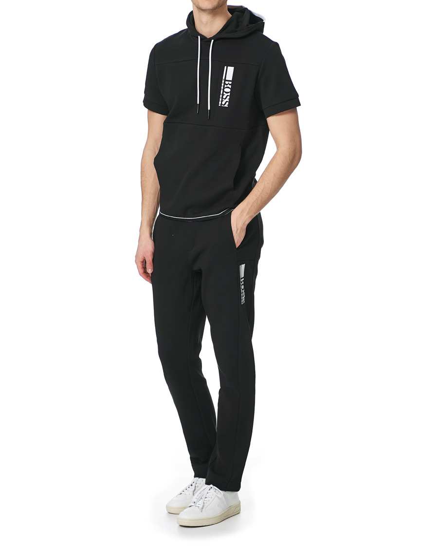 Herr | Byxor | BOSS GREEN | BOSS Athleisure Hadim Striped Sweatpants Black
