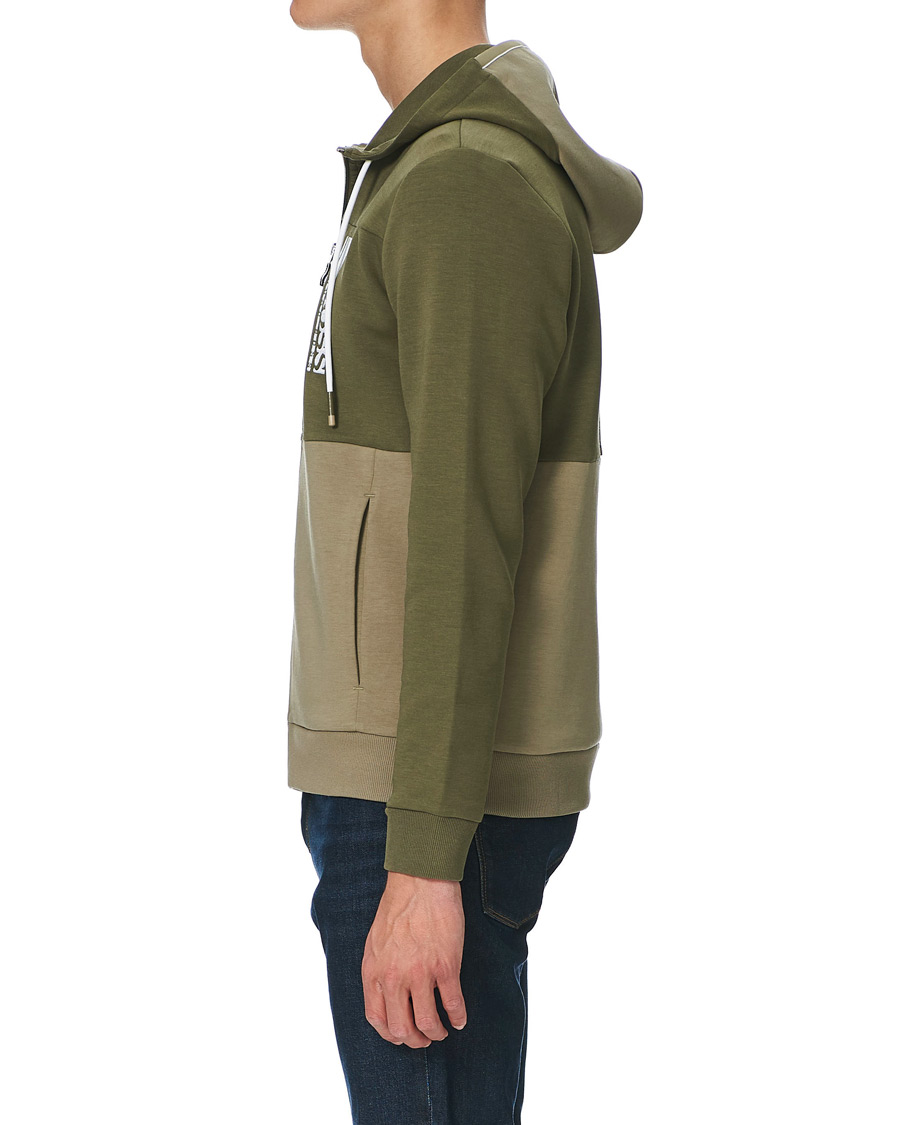 Herr | Tröjor | BOSS GREEN | BOSS Athleisure Saggy Full Zip Hoodie Dark Green