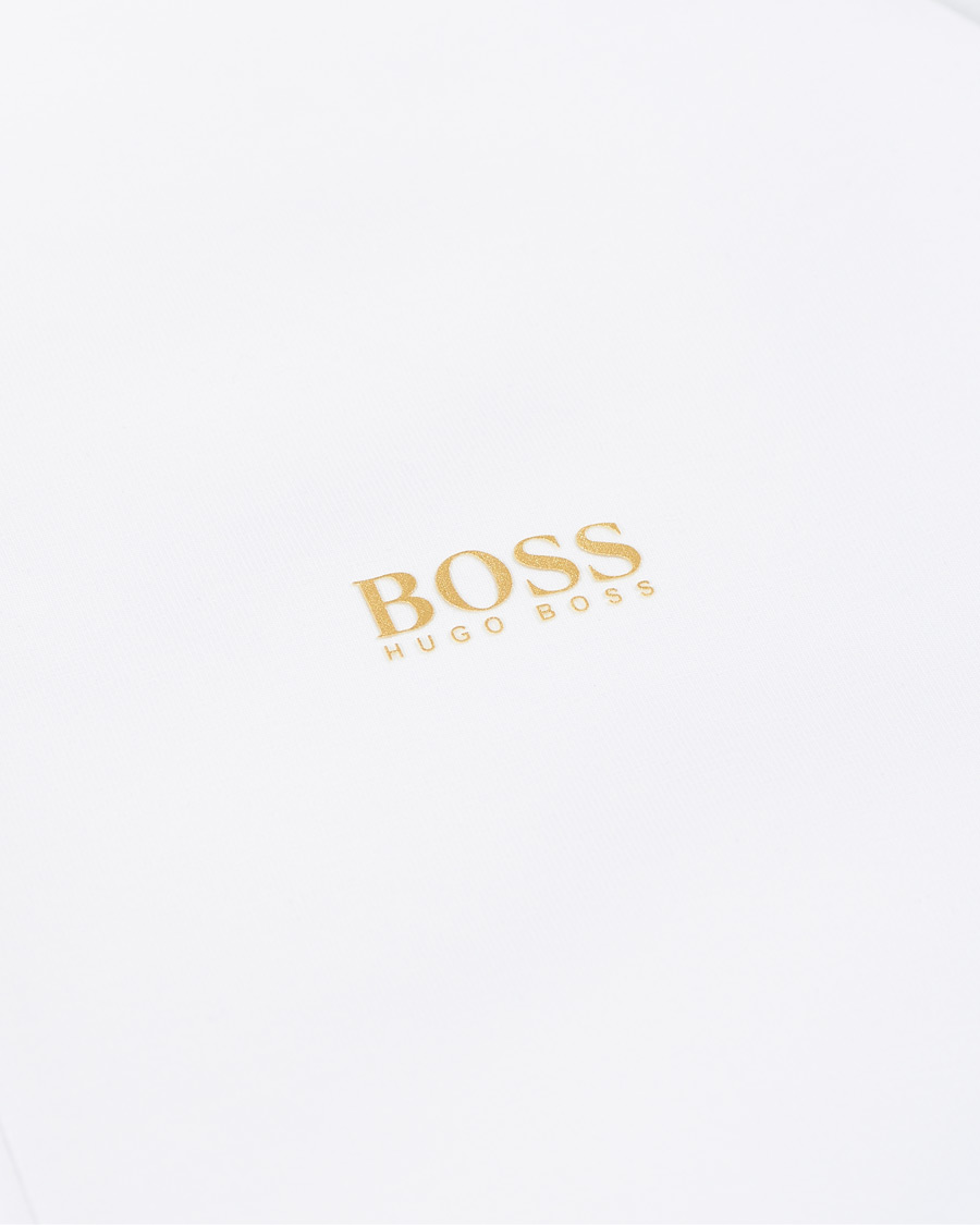 Herr | Tröjor | BOSS GREEN | BOSS Athleisure Saggy Taped Full Zip Hoodie White
