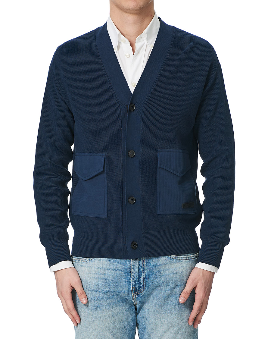 Herr | Tröjor | BOSS ORANGE | BOSS Casual Kardione Knitted Cardigan Dark Blue