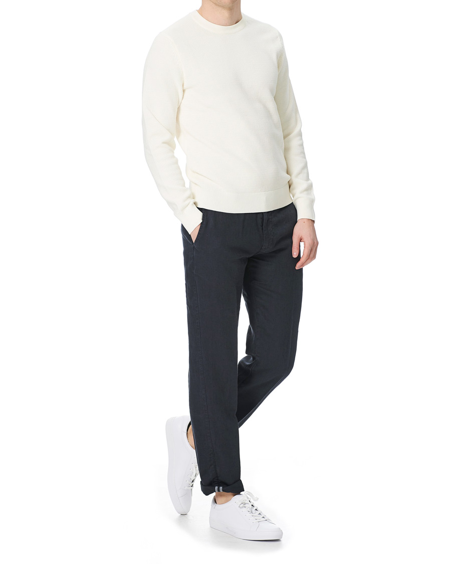Herr | Byxor | BOSS BLACK | BOSS Crigan Linen Pants Dark Blue