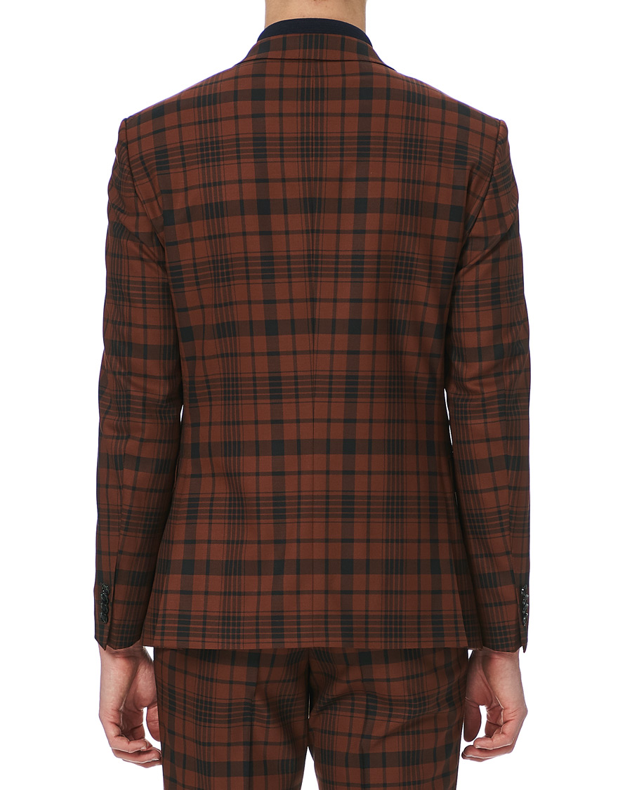 Herr | Kostymer | BOSS BLACK | BOSS Cliff/Floyed Wool Check Double Breasted Suit Rust