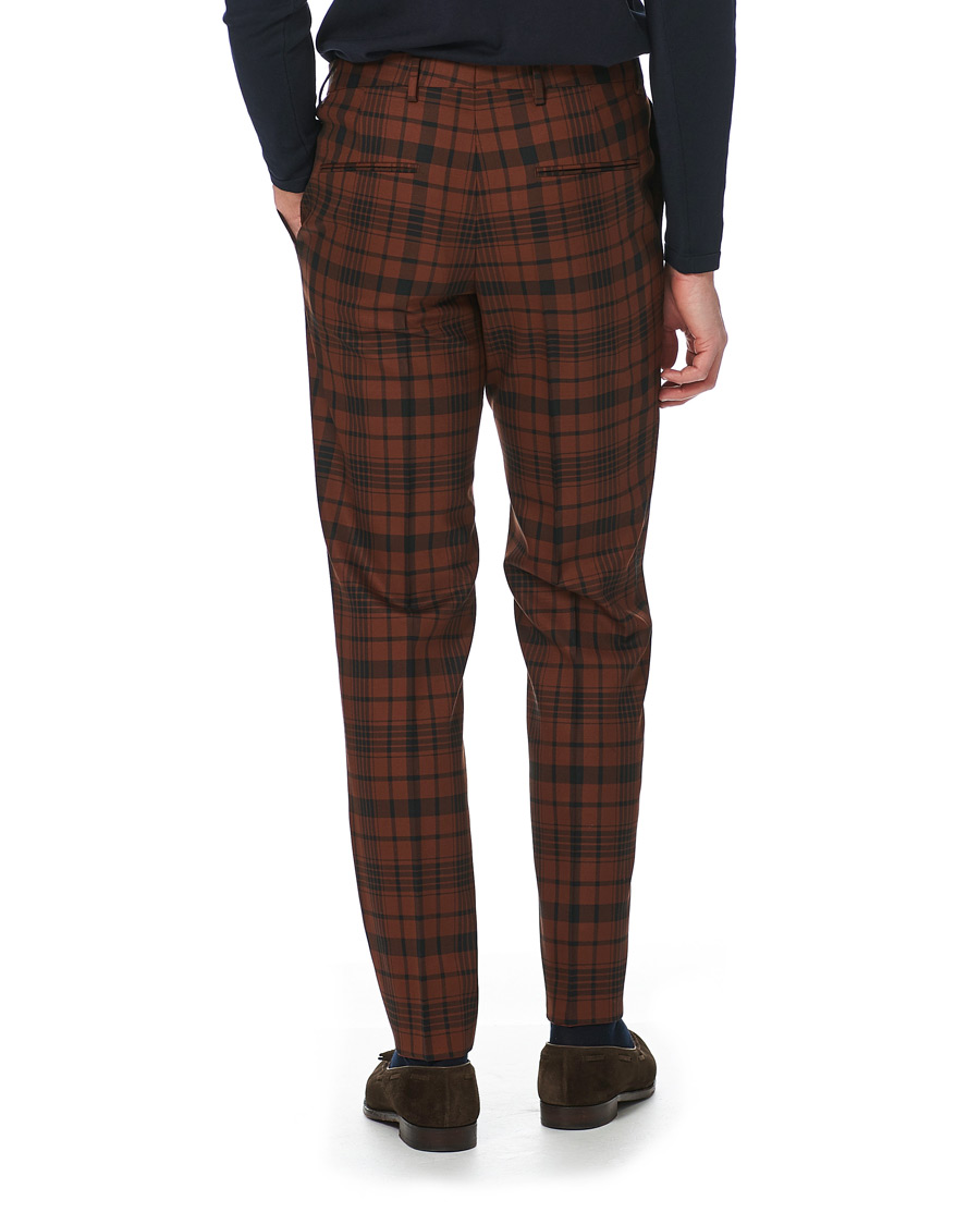 Herr | Kostymer | BOSS BLACK | BOSS Cliff/Floyed Wool Check Double Breasted Suit Rust