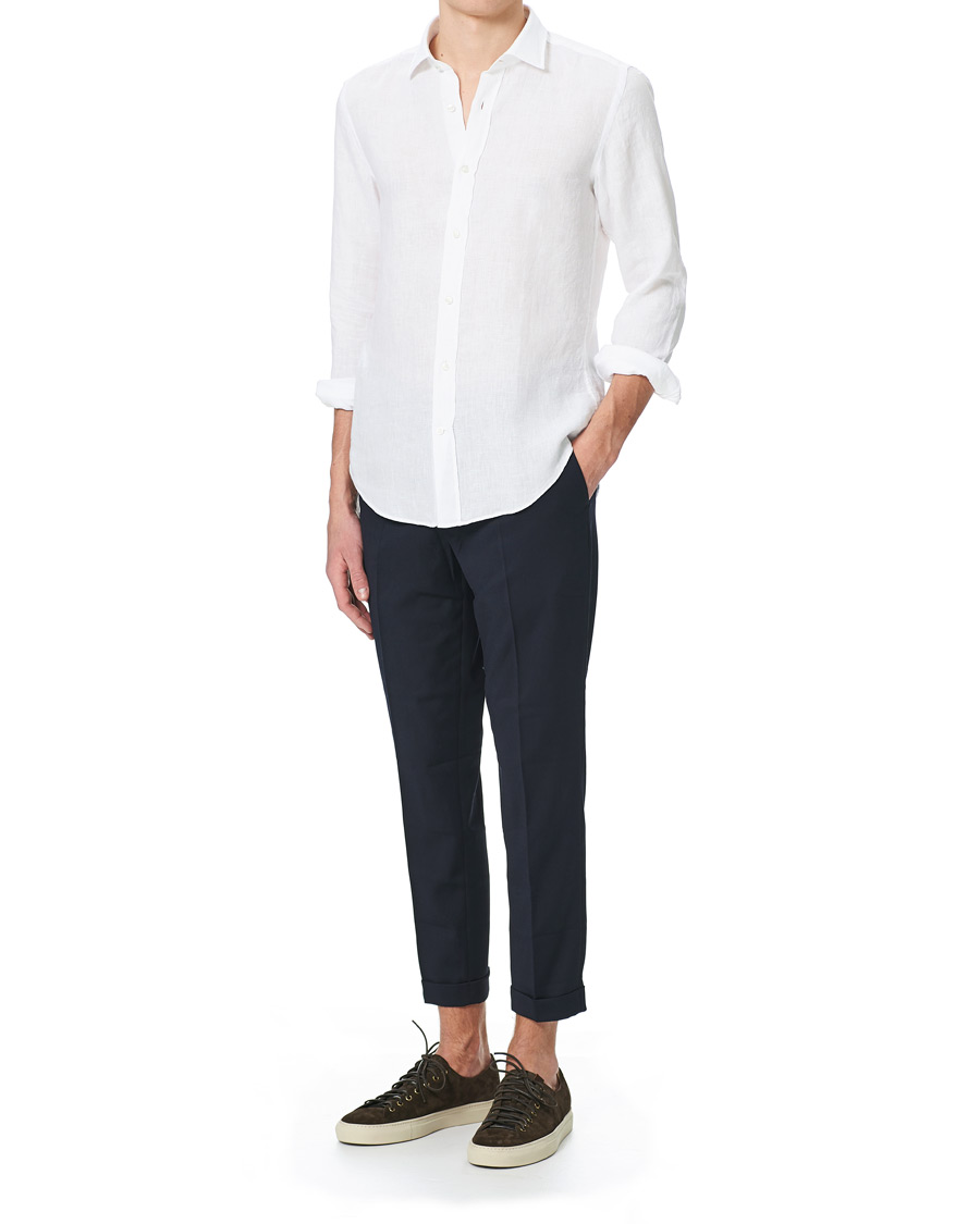 Herr | Skjortor | BOSS BLACK | BOSS Joy Linen Shirt White