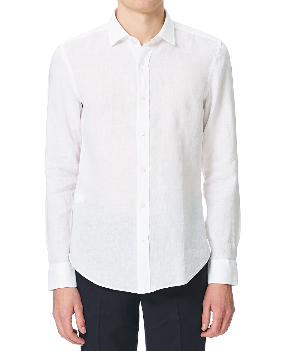 Herr | Skjortor | BOSS BLACK | BOSS Joy Linen Shirt White