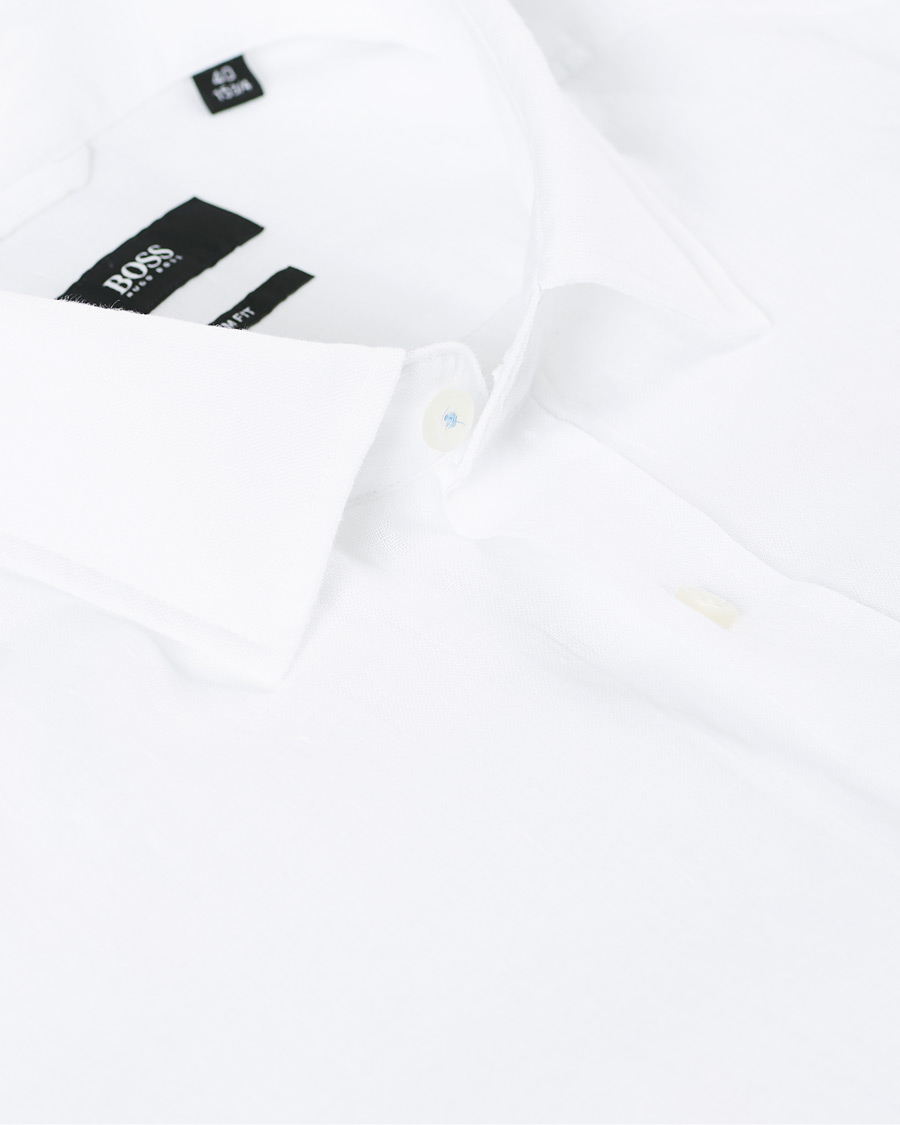Herr | Skjortor | BOSS BLACK | BOSS Joy Linen Shirt White