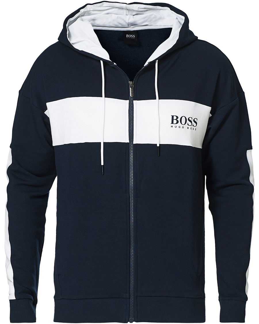 Herr | Tröjor | BOSS BLACK | BOSS Full Zip Hoodie Jacket Dark Blue
