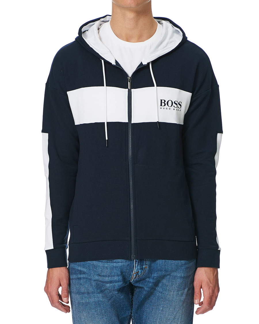 Herr | Tröjor | BOSS BLACK | BOSS Full Zip Hoodie Jacket Dark Blue