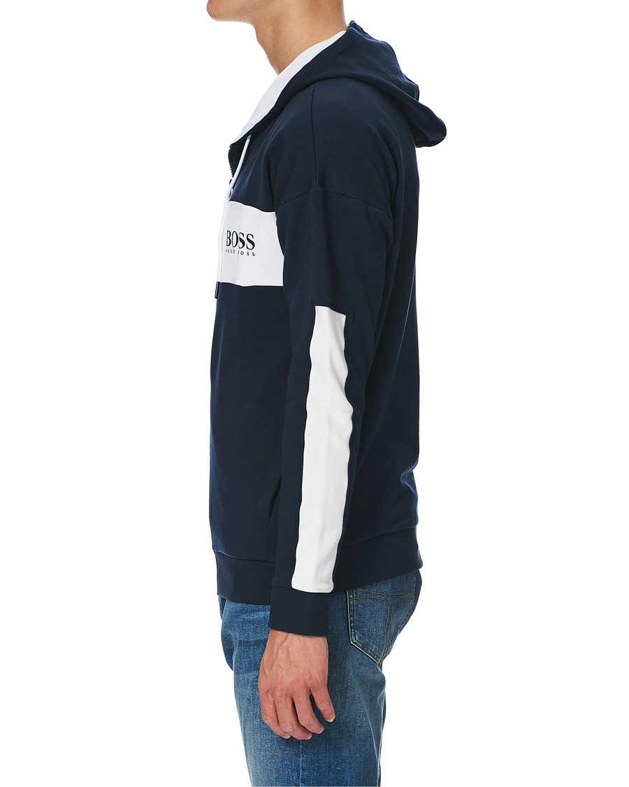 Herr | Tröjor | BOSS BLACK | BOSS Full Zip Hoodie Jacket Dark Blue
