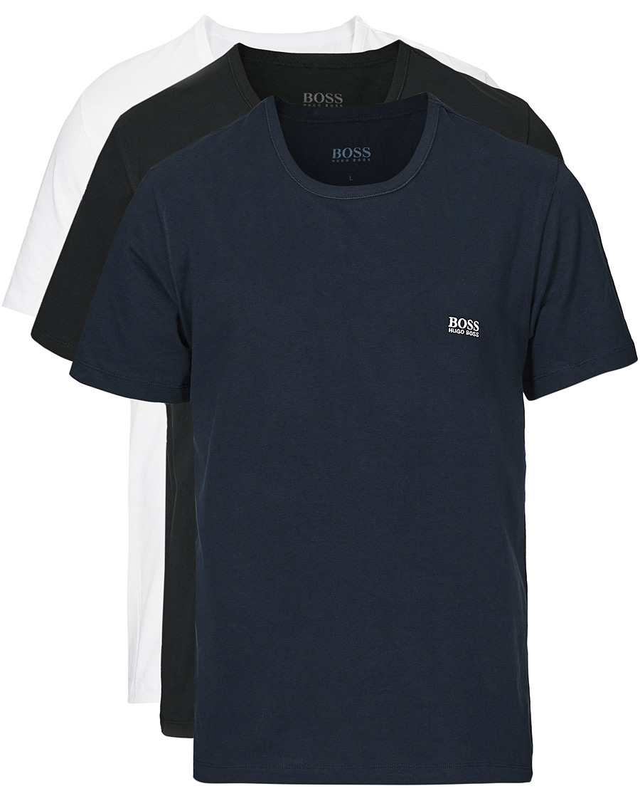 Herr | T-Shirts | BOSS BLACK | BOSS 3-Pack Crew Neck Tee Navy/Black/White