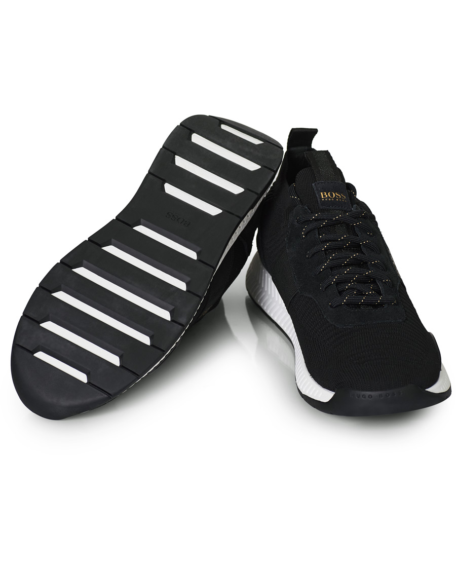 Herr | BOSS Titanium Mesh Running Sneaker Black/Gold | BOSS BLACK | BOSS Titanium Mesh Running Sneaker Black/Gold