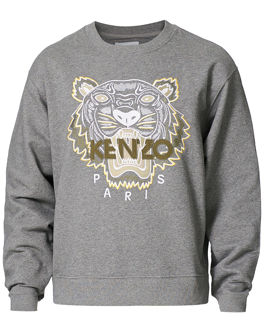 Herr |  | KENZO | Tiger Crew Neck Sweatshirt Dove Grey