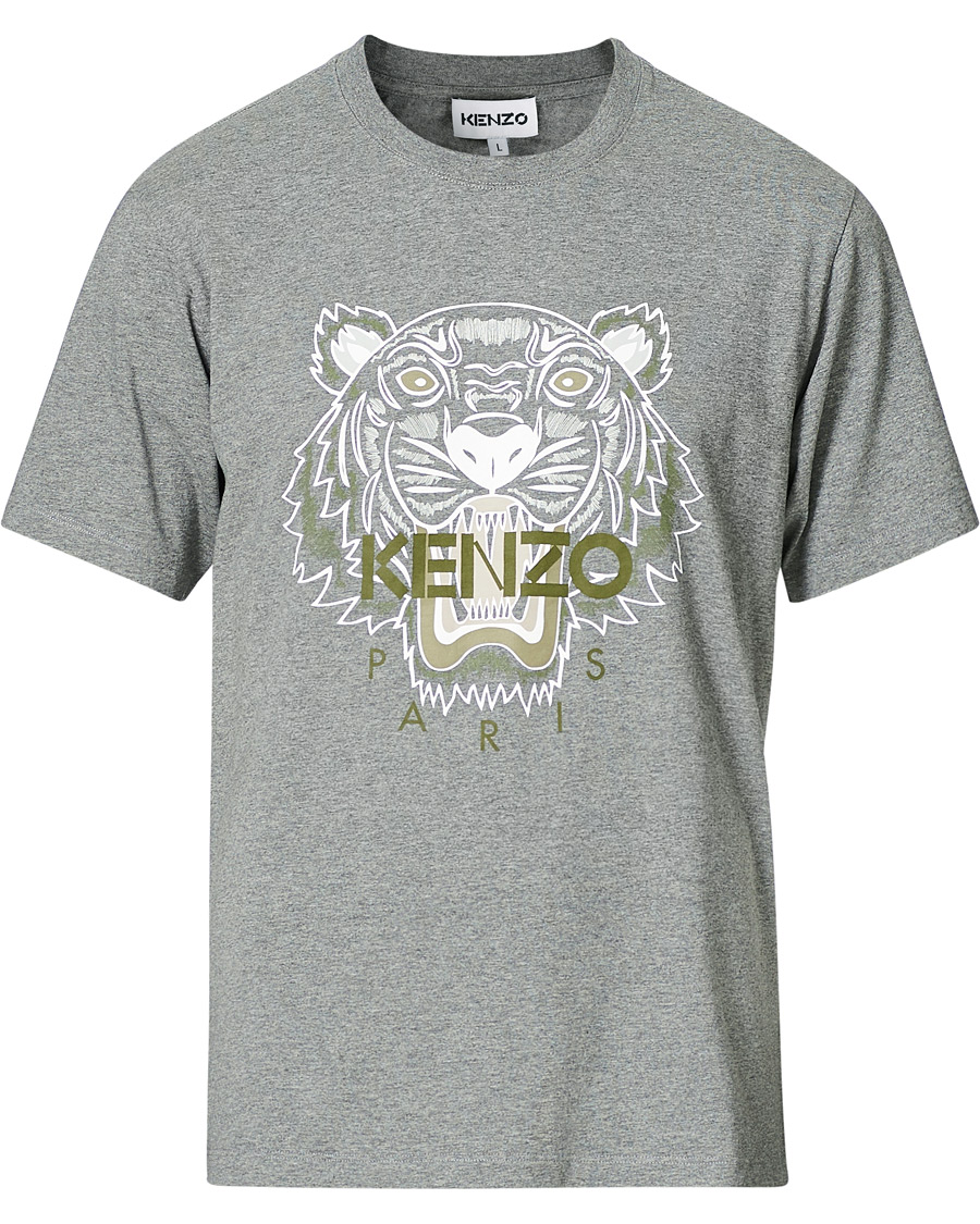 Herr | T-Shirts | KENZO | Tiger Crew Neck Tee Dove Grey