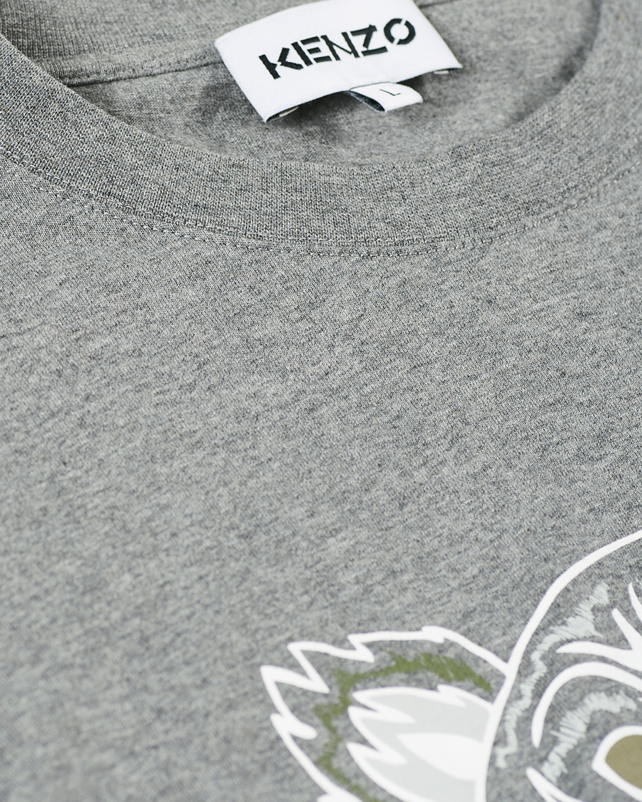 Herr | T-Shirts | KENZO | Tiger Crew Neck Tee Dove Grey