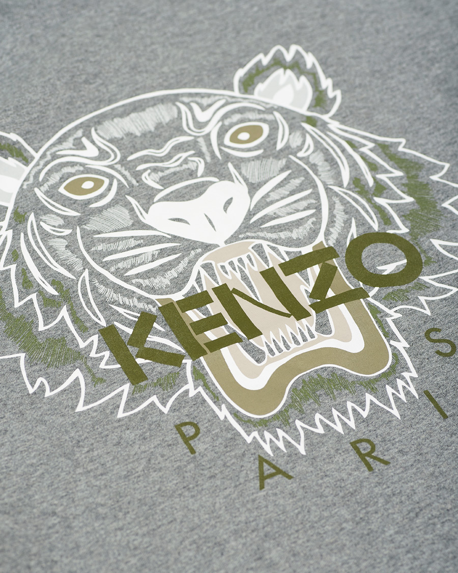 Herr | T-Shirts | KENZO | Tiger Crew Neck Tee Dove Grey