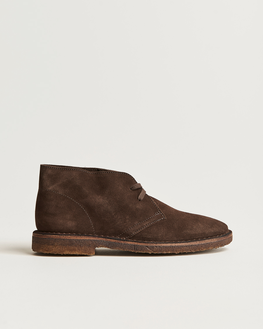 Herr | Kängor | Drake's | Clifford Suede Desert Boots Dark Brown