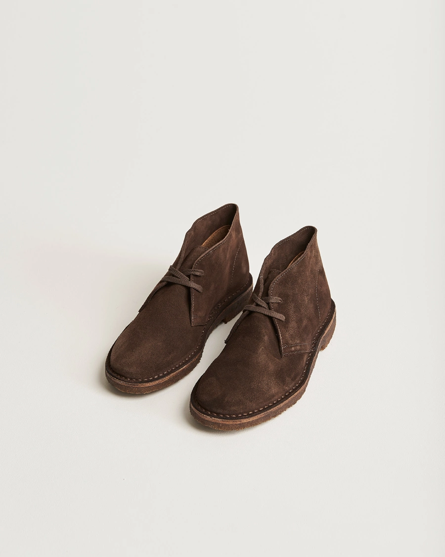 Herr | Skor | Drake's | Clifford Suede Desert Boots Dark Brown