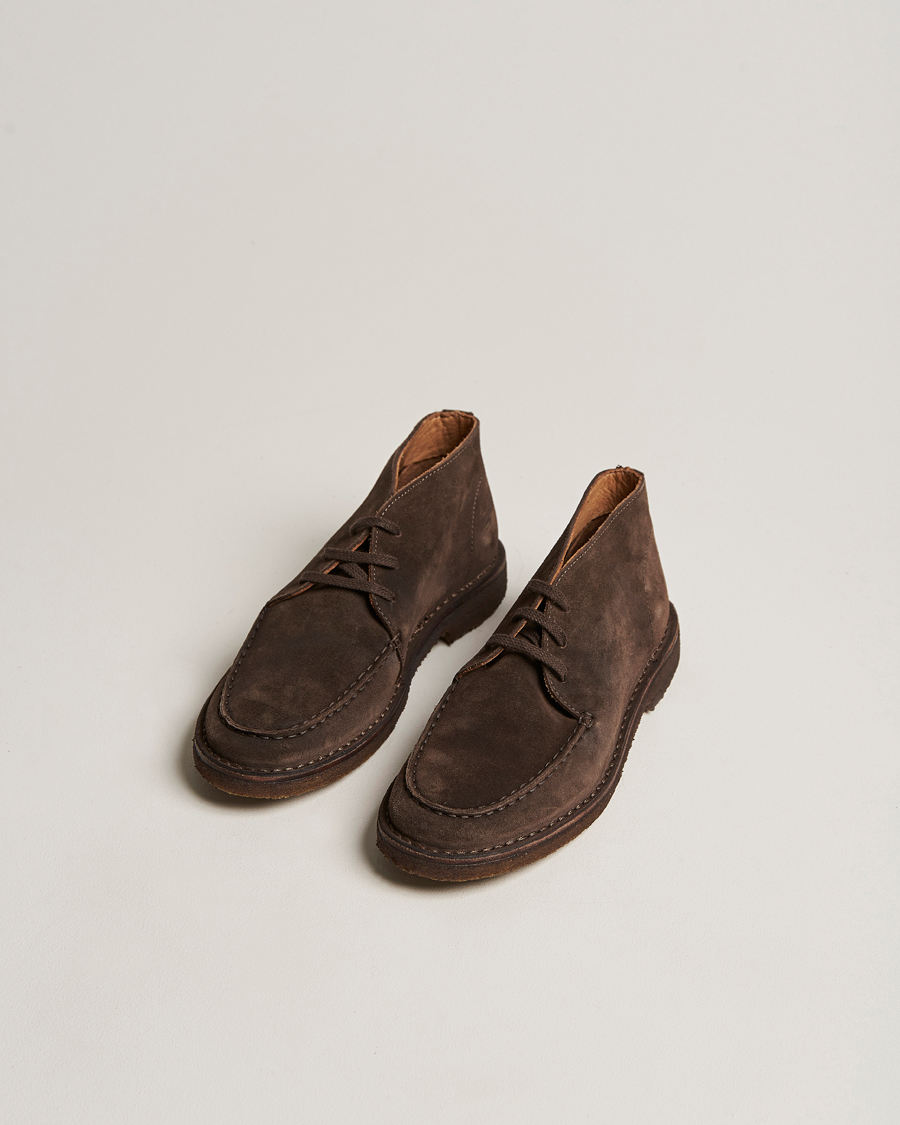 Herr | Kängor | Drake's | Crosby Moc-Toe Suede Chukka Boots Dark Brown