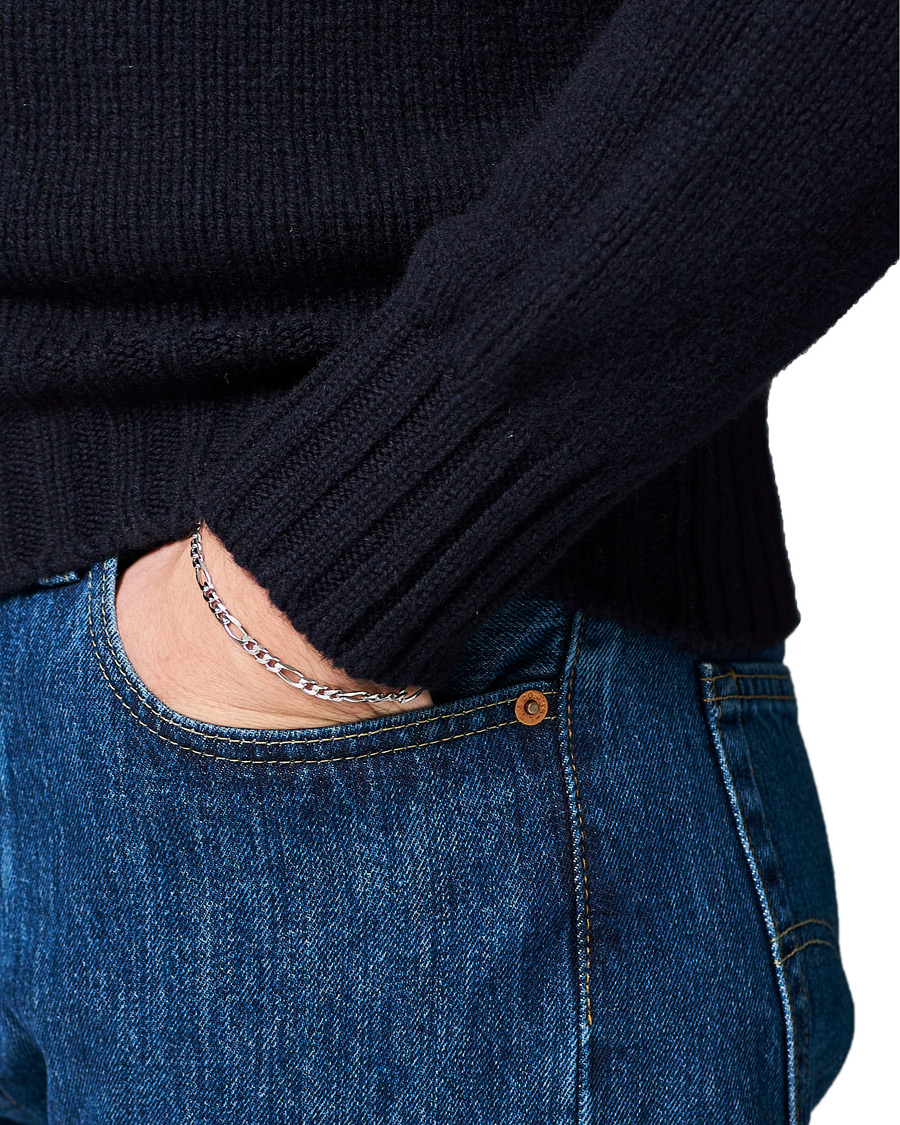 Herr | Tom Wood Figaro Thick Bracelet Silver | Tom Wood | Figaro Thick Bracelet Silver
